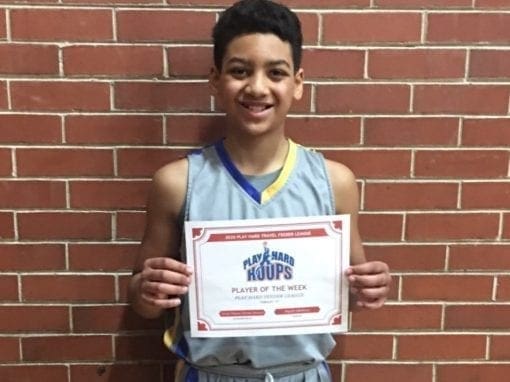 Xavier Vinson – 6th Grade White – PHH Feeder League Player Of The Week Saturday, February 8th