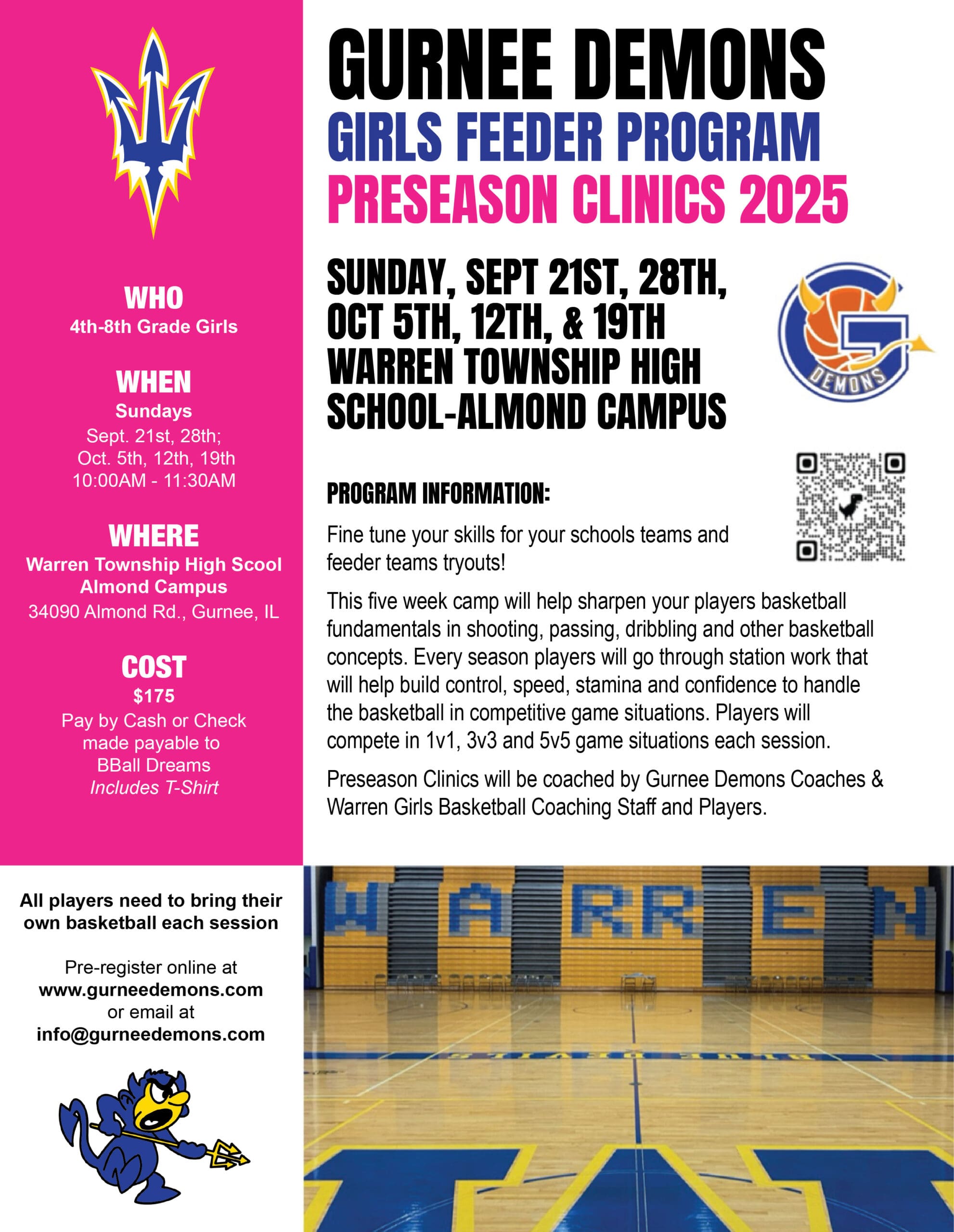 2024 Gurnee Demons Girls Preseason Clinics